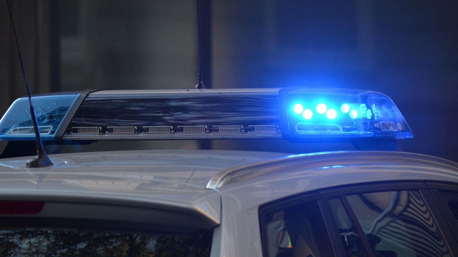 Polizei Blaulicht auf einem Polizeiauto