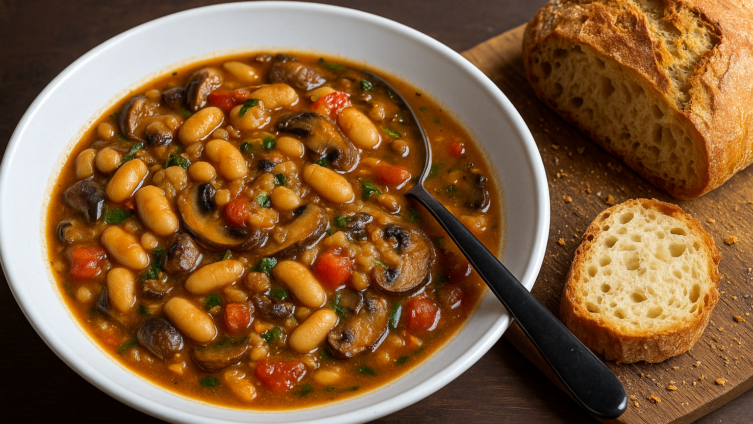 Wärmender Bohnen-Eintopf mit Pilzen: Sonntagsgericht zum Verlieben