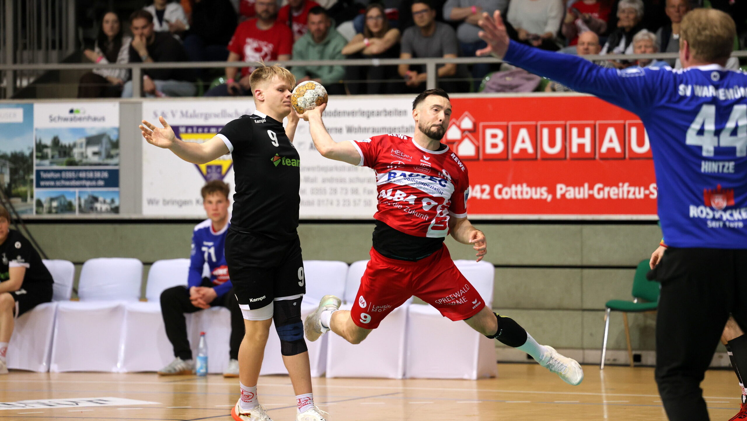 Kantersieg vor 954 Fans: LHC fegt Warnemünde aus der Halle