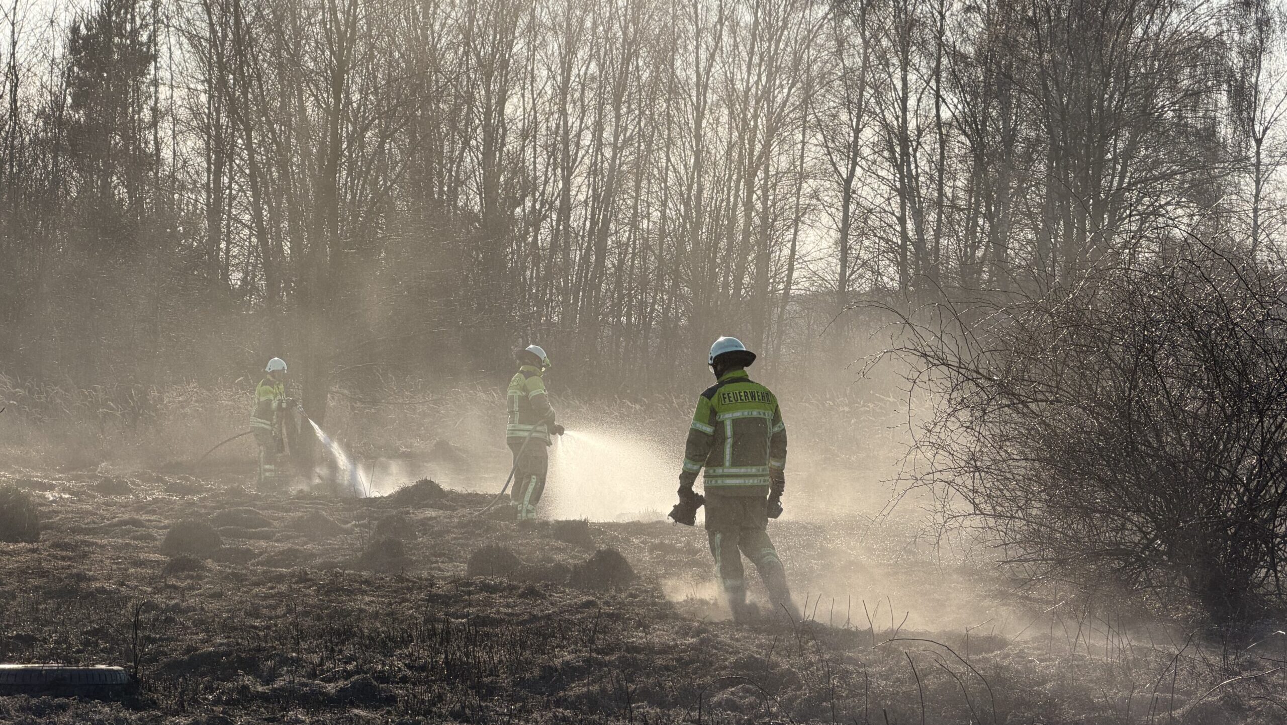 Flächenbrand auf Flugplatzgelände in Cottbus-Ströbitz gelöscht