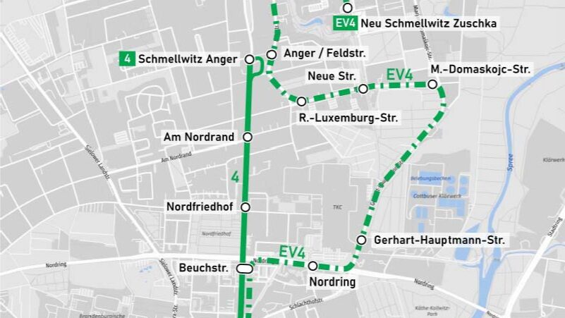 Einschränkungen bei Bus und Bahn in Schmellwitz