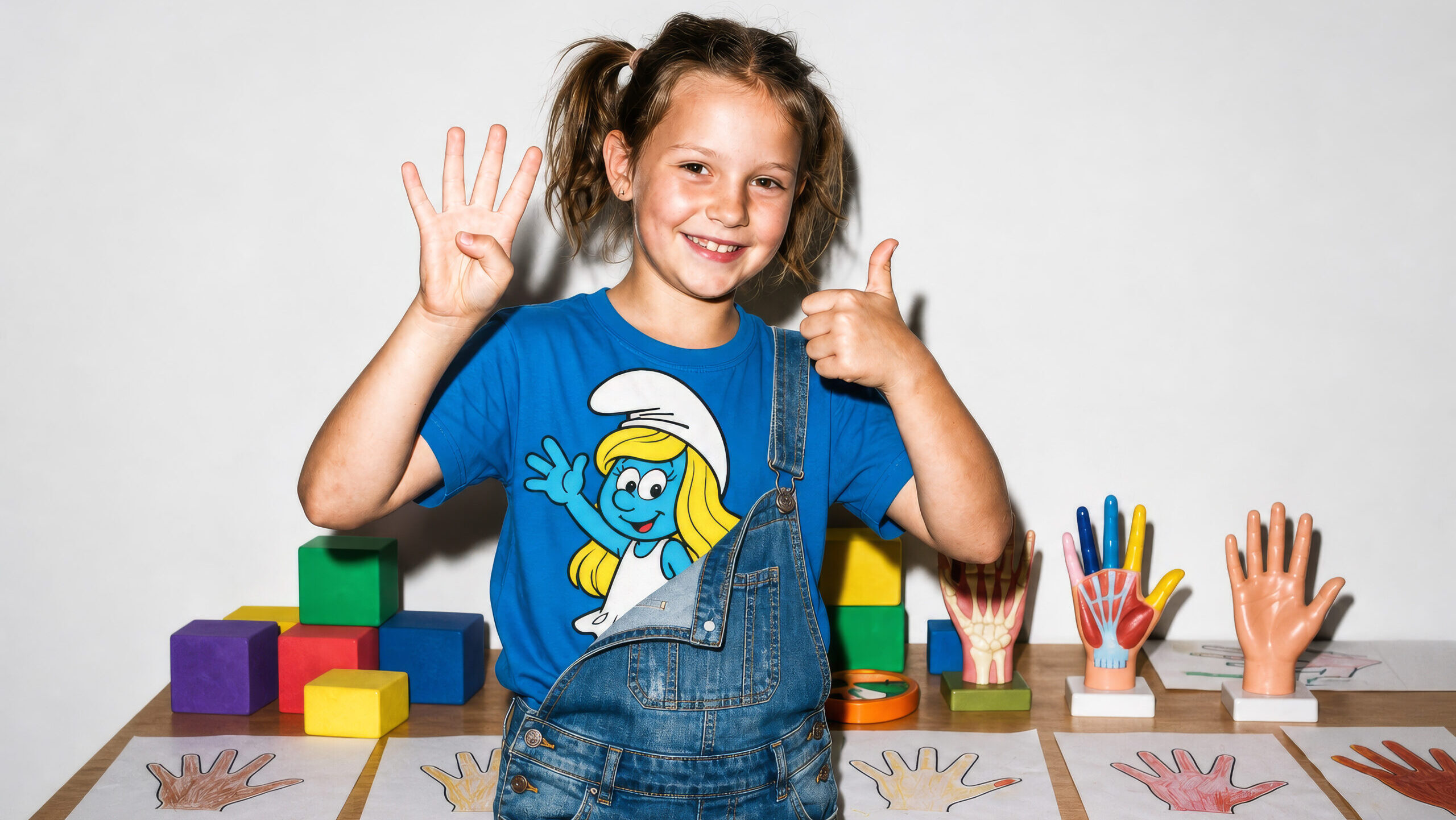 Kinder erklärt warum Schlumpfine nur vier Finger hat